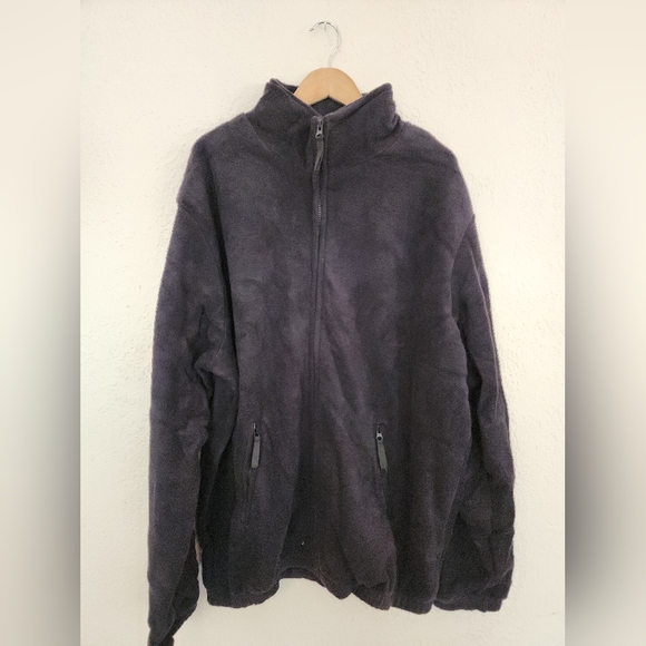 King Size - Full Zip Fleece Jacket, 2XL Tall, Gray - Picture 1 of 3